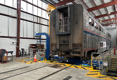 Locomotive on Wheel Truing machine