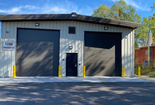 New maintenance building.