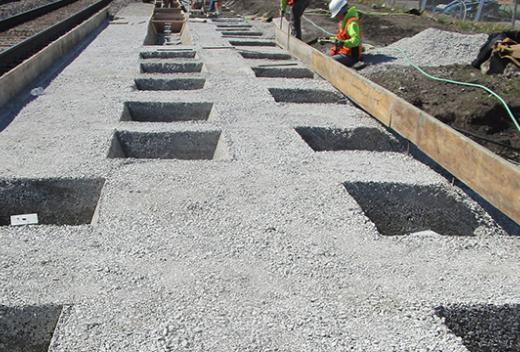 New concrete platforms.