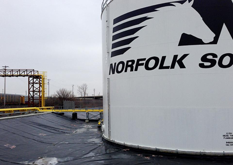Finished installation of contaminant liner.